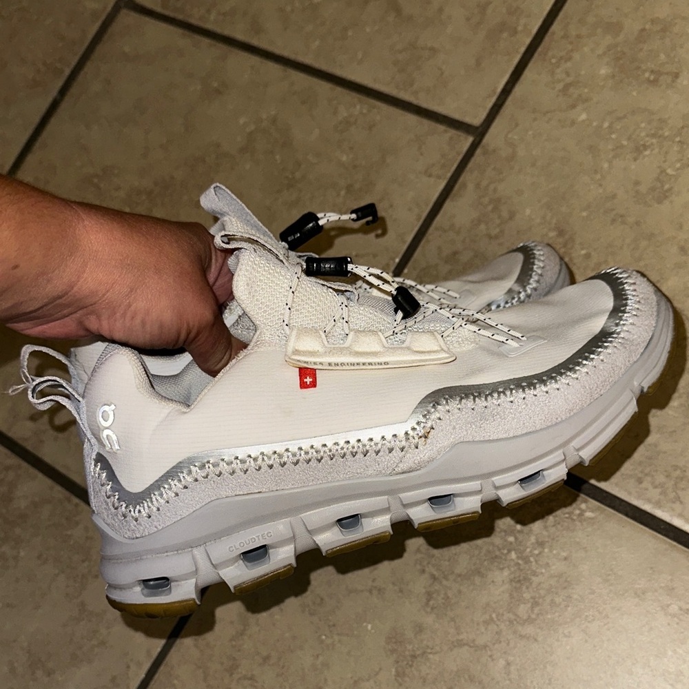 On Running Women's White and Gray Athletic Shoes